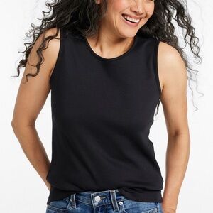 L.L. Bean Women's Black Supima Cotton Shirt